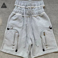 Nouveau Sac de Taille Baggy Personnalisé de Haute Qualité, Écologique, Style Streetwear Vintage, avec Patchs, Effet Délavé et Vieilli, Double Élastique, 100% Coton
