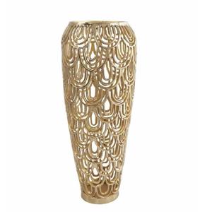 Vase à fleurs en aluminium fait à la main de qualité supérieure Vase de table en métal moderne élégant pièce d'accent de décoration de la maison en gros - Product Image 1