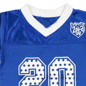 Maillot de football bleu royal pour enfants ZPB 100% polyester Maillot pour jeunes Zeta Phi Beta avec logos brodés, écussons, vêtements de football - Product Image 5