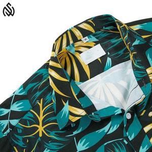 2025 <b>Summer</b> Casual Hawaiian <b>Shirts</b> Set <b>Men's</b> Short Sleeve Flannel Button <b>Shirt</b> with Beach Printing Anti-UV Breathable - Product Image 4