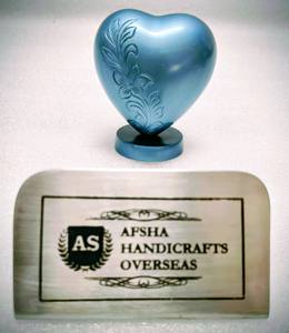 Blue Finish Cat <b>Pet</b> in Heart Print Heart <b>Keepsake</b> Cremation for <b>Ashes</b> - Product Image 6