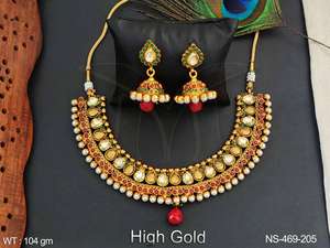 Nouveaux bijoux polonais Rajwadi Antique à la mode 36.6cm Mangalsutra pour les femmes 43gm création de pierre naturelle pour les occasions spéciales de mariage - Product Image 5