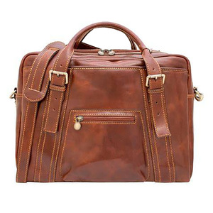 Maletín ejecutivo de cuero genuino Crazy Horse de 14 pulgadas de lujo de alta calidad, bolso de negocios de oficina blanco suave para hombres - Product Image 1