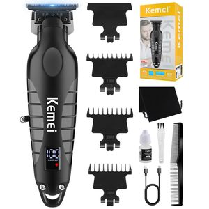Kit Profesional de Recortadora de Pelo Eléctrica Inalámbrica para Hombre, Recortadora con Cuchilla en T de Corte Cero, con Fuente de Alimentación USB y Batería - Product Image 3
