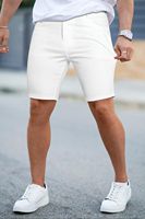 Shorts pour hommes en denim léger et respirant, style streetwear hip-hop, 100% coton, lavage à l'acide, imprimé personnalisé, respectueux de l'environnement