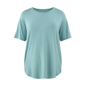 Camisetas sólidas informales ajustadas con cuello redondo para mujer, camisetas informales de manga corta de talla grande de Color sólido cómodas personalizadas para mujer - Product Image 4