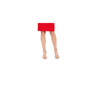 Abito tubino rosso in crêpe da donna Vince Camuto con maniche a pieghe e vita naturale, taglia 8 - Product Image 3