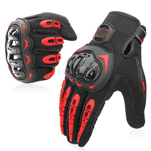 Gants de moto en cuir véritable pour hommes, gants de course, gants de sécurité, gants de moto, vêtements de course automobile - Product Image 4