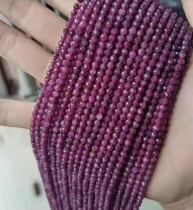 Mehrajudin Gems Super Quality Natural Glass Filled Rondelle <b>Beads</b> 8mm Ruby Stone Multi Faceted Cutting Third Party <b>Beads</b> - Product Image 6