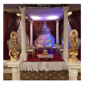 Columnas romanas FRP Mandap de boda, decoración de bajo presupuesto, pilares romanos, Mandap de boda, Mandap romano para eventos de boda tradicionales, EE. UU. - Product Image 1