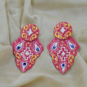 Trending latest fashion 2024 Handpainting <b>earring</b> Manufacturer Supplier Gold Plated MOP Stone <b>stud</b> <b>Earrings</b> for women and <b>girls</b> - Product Image 1