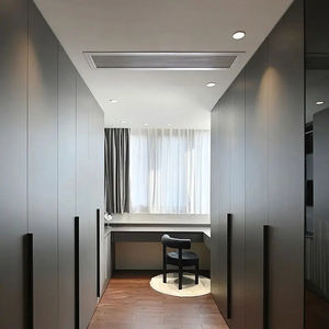 Серый деревянный шкаф-гардероб на заказ, современный дизайн для хранения вещей в спальне, серый шкаф-купе для домашней мебели - Product Image 4