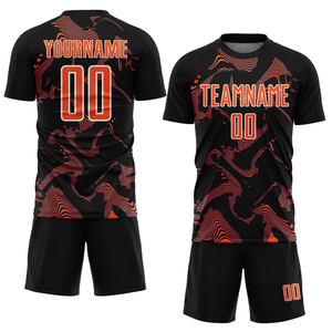 Conjunto de uniformes de fútbol personalizados al por mayor, camiseta y pantalones cortos de fútbol por sublimación, ropa de equipo transpirable de poliéster de secado rápido, OEM - Product Image 1