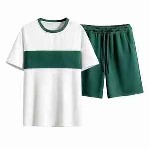 ชุดออกกำลังกายกางเกงขาสั้น2ชิ้นสำหรับผู้ชายชุดเล่นกีฬาพิมพ์โลโก้ตามสั่งฤดูร้อนดีไซน์ล่าสุด - Product Image 5