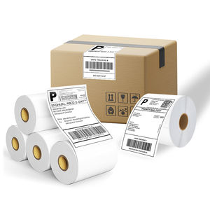 100x190 compostable 4x6 인치 100*150mm 102*153mm <span class=keywords><strong>rfid</strong></span> 직접 열 배송 라벨 <span class=keywords><strong>a4</strong></span> 통합 롤 접착제 배송 라벨 - Product Image 1