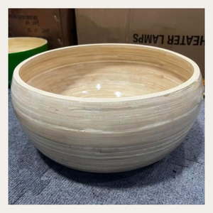 Trendy Bamboo Bowls from Vietnam: Natural Bowls for Stylish Display and Easy-to-Clean Food Storage in Contemporary <b>Spaces</b> - Product Image 3