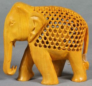 Guru-Shop Elefante Deco Dall`India, Dipinto, Elefante Di
