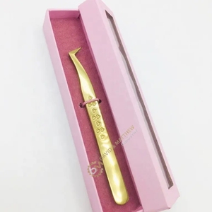 Pince à cils avec logo personnalisé de haute qualité en rose Produit le plus vendu Emballage vide en papier carton avec propre logo - Product Image 3