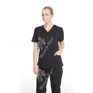 Uniformes de enfermera tejidos de poliéster OEM, conjuntos de fregado personalizados para Hospital, uniformes médicos - Product Image 3