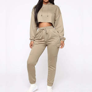 Top corto de secado rápido para mujer, servicio Oem, conjunto de chándal, precio al por mayor, conjunto de 2 piezas, Top corto hecho a medida para mujer, trajes de chándal - Product Image 6