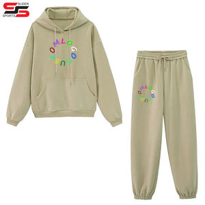 Chándal de deporte personalizado de alta calidad de algodón y poliéster 300 GSM, chándales de moda lisos para hombres - Product Image 5