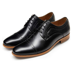 Zapatos de vestir de lujo para hombre negro formal con suela de cuero zapatos para caminar para hombre trabajo de negocios vestido de oficina - Product Image 1