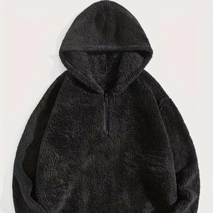 Sweats à capuche en polaire avec logo personnalisé Pull uni vierge de haute qualité, léger, décontracté, décontracté, sweats à capuche en polaire vierge pour hommes - Product Image 1