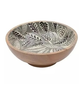 Cuenco de madera pulido personalizado hecho a mano para decoración de cocina opción desechable disponible para servir ensaladas - Product Image 6