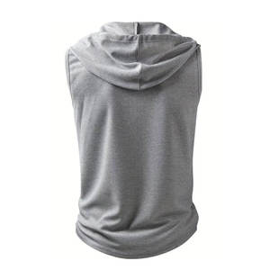New Design Best Selling Men Gym Fitness <b>Hoodies</b> Low MOQ Wholesale <b>Sleeveless</b> Men Gym Fitness <b>Hoodies</b> - Product Image 2