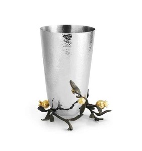 Martelé Design Argent Couleur Sol Vase Fer Métal Maison Pots De Fleurs Décoratifs et Jardinière En Aluminium Feuille Vase À Fleurs - Product Image 3