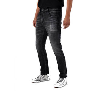 Jeans de Mezclilla para Hombre Flyingkick Enterprises FK-4002 de Alta Calidad, Estilo Urbano, Corte Ajustado y Recto, Cintura Media, Colección 2025 - Product Image 2