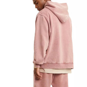 Sweat-shirt en éponge française vintage personnalisable pour hommes sweat à capuche surdimensionné délavé à l'acide hiver Streetwear brodé 100% coton - Product Image 6