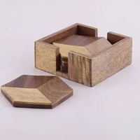 Sous-verres modernes carrés en bois de noyer, épaisseur 3 mm, écologiques, diamètre personnalisable, pour usage domestique sur table, supports de tasses, tapis et plaques de protection