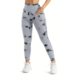 OEM Custom Formal Summer Side Pocket Yoga Pants Running Sports High Waist Scrunch Butt Lift Workout <b>Sexy</b> <b>Leggings</b> Tights - Product Image 3