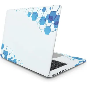 Set de Pegatinas para Laptop con Diseño Tecnológico Hexagonal Azul, Cubiertas Elegantes para Laptops - Product Image 1