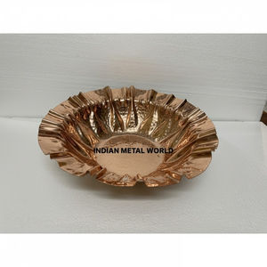 Tazón de Servir Hecho a Mano al por Mayor, de Cobre Puro Repujado, con Base de Pedestal, Tazón para Chocolate, para Decoración de Cocina y Mesa - Product Image 6