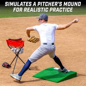 Montículo de lanzamiento portátil de béisbol Montículo apto para viajes para lanzadores jóvenes y adultos - Product Image 2