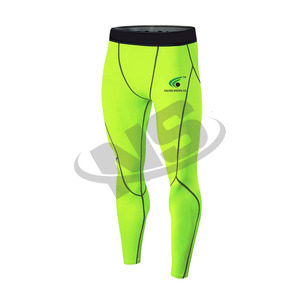 Leggings Deportivos para Hombre al por Mayor, Material Spandex, Alta Elasticidad, Mallas para Gimnasio, Pantalones Deportivos para Correr y Entrenar, Logotipo, Color Sólido, Ropa Deportiva - Product Image 3