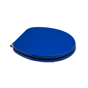 Couvre-siège de toilette électrique bleu universel avec accessoire de salle de bain de qualité supérieure en MDF FSC - Product Image 1
