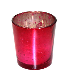 Pot votif en verre de style moderne fait à la main en vrac pour la décoration de la maison couleur turquoise antique support votif de vente chaude - Product Image 3