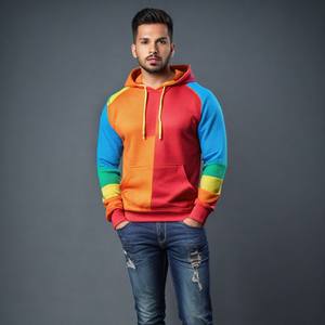 Sudadera unisex de diseño personalizado con cuello de cremallera Sudadera con capucha recortada fresca Marcas de ropa Tallas grandes Puff Técnica Fabricante - Product Image 2