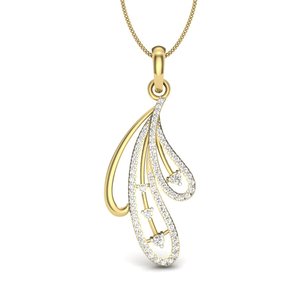 Ishi Diamonds Pendentif en or 14 carats Magnolia élégant en diamant cultivé en laboratoire - Product Image 1