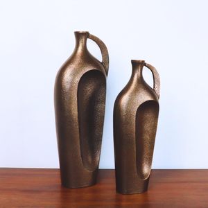 Nueva mesa hecha a mano Decoración Florero de metal Diseño hecho a mano Florero de metal de latón Fabricante mayorista Exportador - Product Image 5