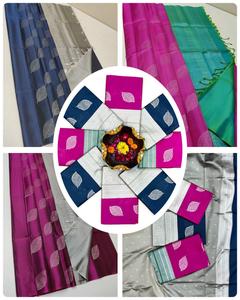 Dernier créateur de sari Banarasi en soie douce avec chemisier non cousu pour la fête des femmes indiennes pakistanaises prix de gros - Product Image 3