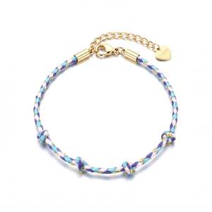 เจลิยา มูฟ มาย เวย์สร้อยข้อมือแฟชั่นถักสีน้ำเงิน-ม่วง - Product Image 1