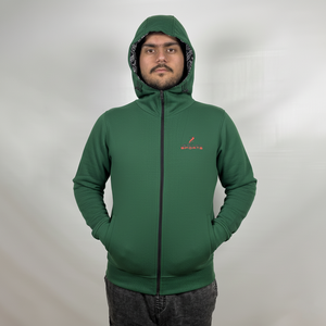 Vente chaude Sweat-shirt pour homme Vente en gros Conception personnalisée Sweat-shirt ample uni Couleur unie Sweat-shirt à fermeture éclair intégrale pour homme - Product Image 3