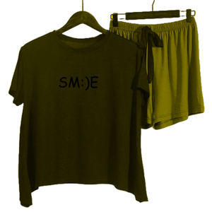 Pajamas <b>Women's</b> Summer Cotton Light Weight Short Sleeve Shorts <b>Trousers</b> 2 Piece Set European Style Housewear <b>Women's</b> Sleepwear - Product Image 1