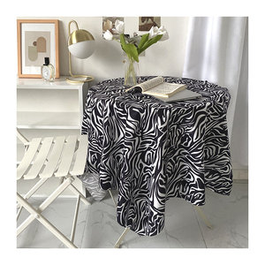 Nappe zèbre de Style coréen noir et blanc chambre fond tissu couverture de Table décoration - Product Image 1