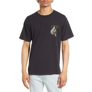 T-shirt Oversize da Uomo Obey XX-Large in Cotone Organico Nero Sbiadito con Stampa Grafica, 280 Grammi, Stampa DTG - Product Image 1