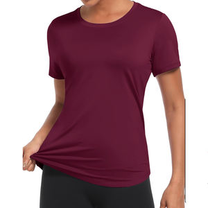 T-shirt de sport pour femme à la mode Vêtements d'entraînement respirants ultra-doux pour l'été Matériau de haute qualité - Product Image 4
